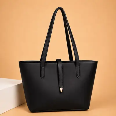 Women's Leather Plain Shoulder Bag
