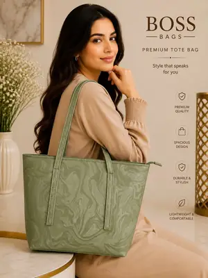 Women's Leather Plain Shoulder Bag