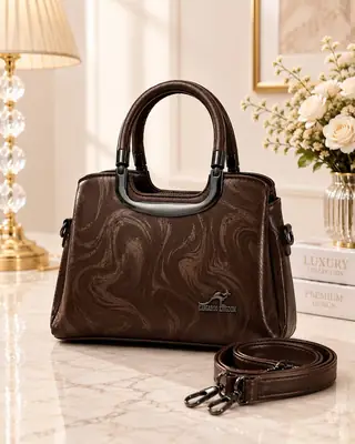 Women's Leather Printed Shoulder Bag