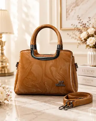 Women's Leather Printed Shoulder Bag