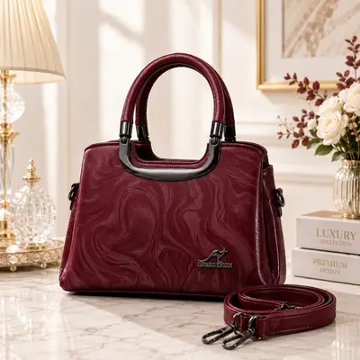 Women's Leather Printed Shoulder Bag