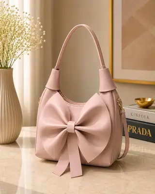Women's Leather Plain Shoulder Bag