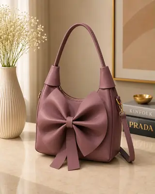Women's Leather Plain Shoulder Bag