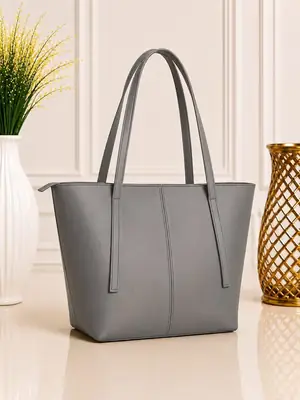 Women's Leather Plain Shoulder Bag