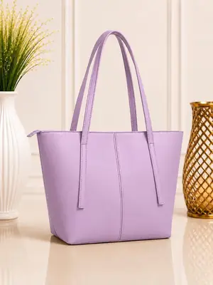 Women's Leather Plain Shoulder Bag