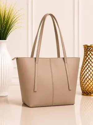 Women's Leather Plain Shoulder Bag
