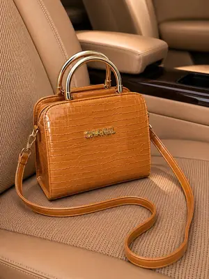 Women's Leather Plain Shoulder Bag