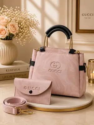 Women's Leather Plain Shoulder Bag