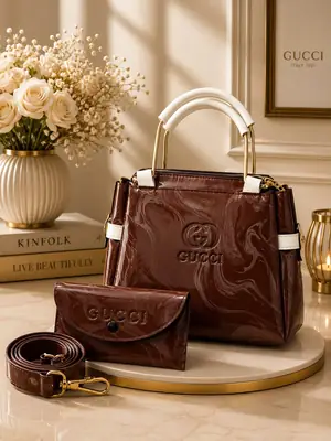 Women's Leather Printed Shoulder Bag
