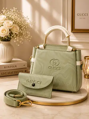 Women's Leather Printed Shoulder Bag