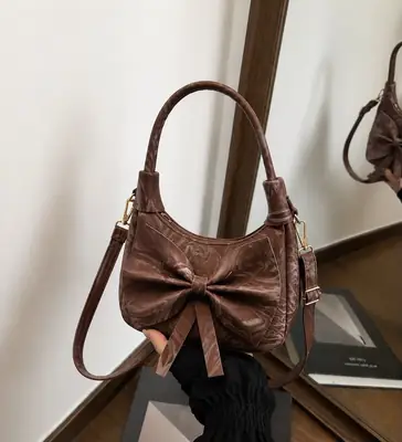 Women's Leather Plain Shoulder Bag