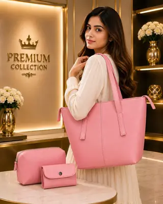 Women's Leather Plain Shoulder Bag