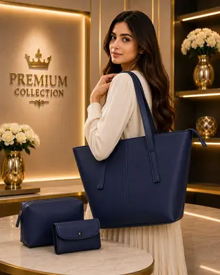 Women's Leather Plain Shoulder Bag thumbnail 1