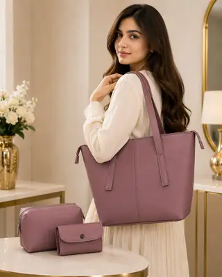 Women's Leather Plain Shoulder Bag thumbnail 1