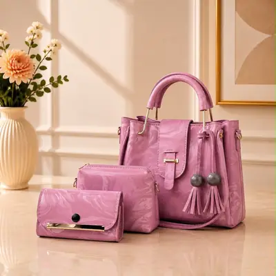 Women's Leather Plain Shoulder Bag