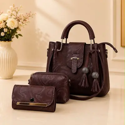 Women's Leather Plain Shoulder Bag