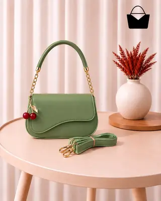 Women's Leather Plain Shoulder Bag