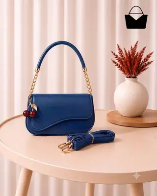 Women's Leather Plain Shoulder Bag