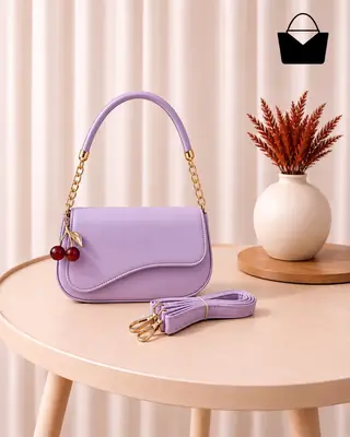 Women's Leather Plain Shoulder Bag