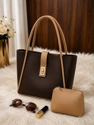 Women's Leather Plain Shoulder Bag