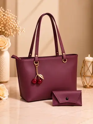 Women's Leather Plain Shoulder Bag