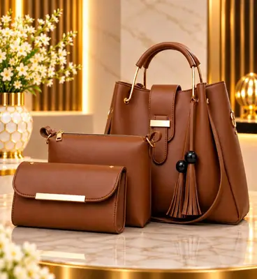 Women's Leather Plain Shoulder Bag