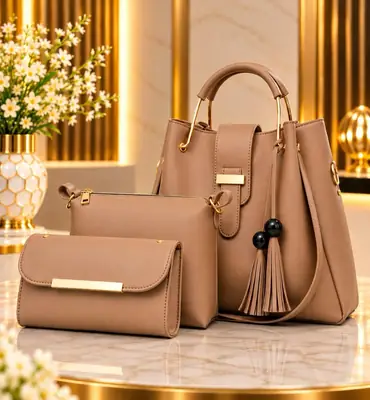 Women's Leather Plain Shoulder Bag