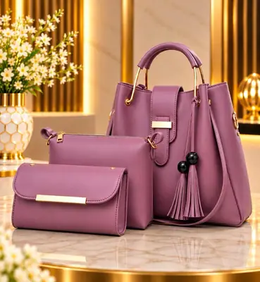 Women's Leather Plain Shoulder Bag