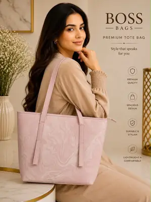 Women's Leather Plain Shoulder Bag