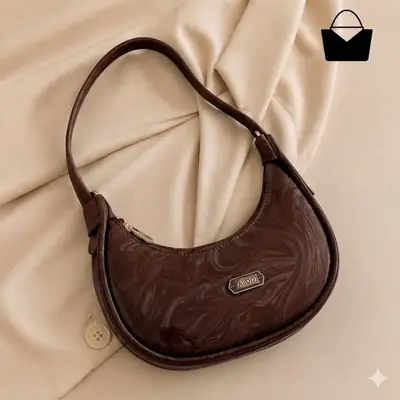 Women's Leather Plain Shoulder Bag