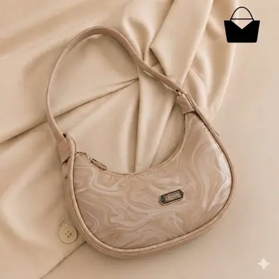 Women's Leather Plain Shoulder Bag