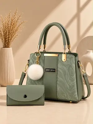 Women's Leather Plain Shoulder Bag