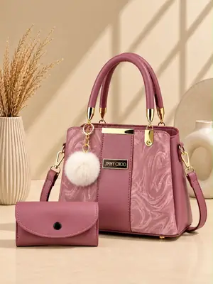 Women's Leather Plain Shoulder Bag