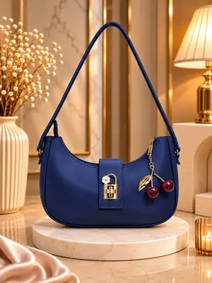 Women's Leather Plain Shoulder Bag