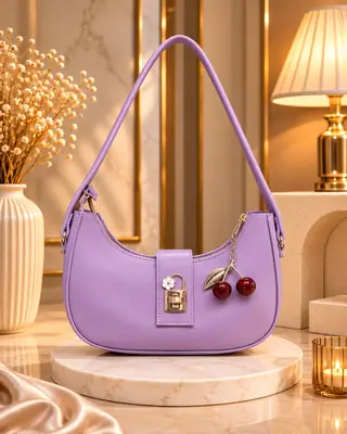 Women's Leather Plain Shoulder Bag