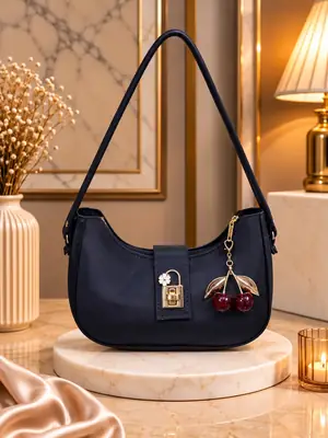 Women's Leather Plain Shoulder Bag