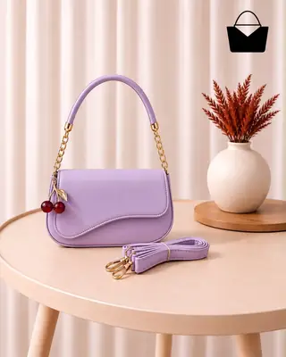 Women's Leather Plain Shoulder Bag