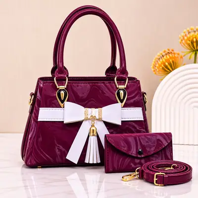 Women's Leather Plain Shoulder Bag