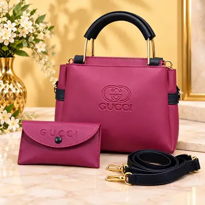 Women's Leather Plain Shoulder Bag