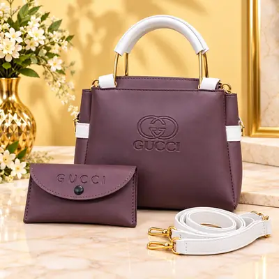 Women's Leather Plain Shoulder Bag