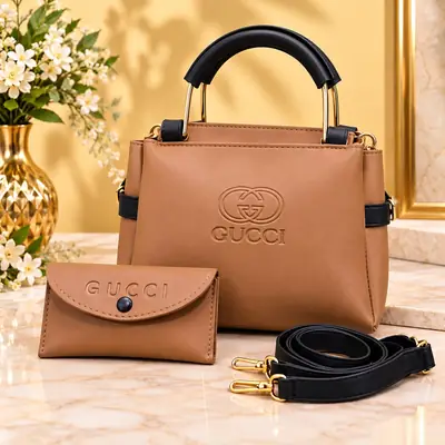 Women's Leather Plain Shoulder Bag