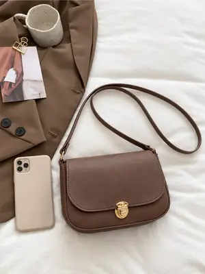 Women's Leather Plain Shoulder Bag