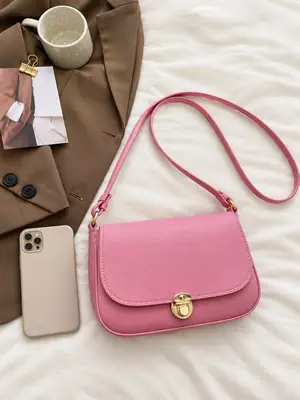 Women's Leather Plain Shoulder Bag