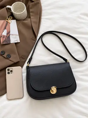 Women's Leather Plain Shoulder Bag