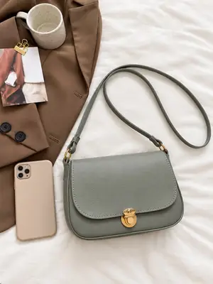 Women's Leather Plain Shoulder Bag