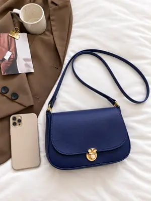 Women's Leather Plain Shoulder Bag