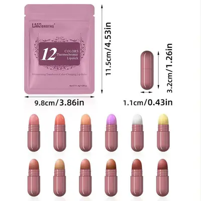LMG Brother Mini Capsule Lipstick 12 Pcs pack thumbnail 3
