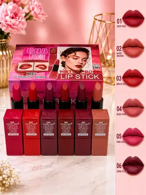 Crazy Girl Charm Waterproof Lipstick 6 pcs Set thumbnail 2