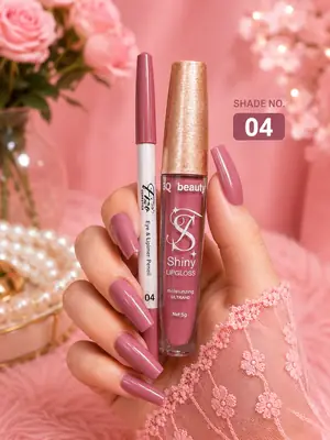 2 in 1 3Q Beauty Shinny LipGloss & Lipliner thumbnail 3