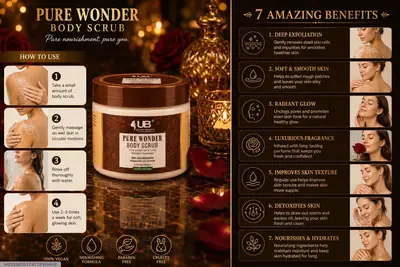 Pure Wonder Body Scrub Whitening And Brightening 200 g